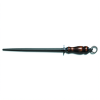 Dexter Russell Traditional 14-Inch Magnetized Heavy Weight Serrated Butcher Steel with Rosewood Handle