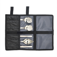 Winco 6-Piece 18/8 Stainless Steel Plating Tools Set with Carry Bag