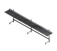 Dinex DXIESRC6 6-Foot Cantilever Tray Make-Up Conveyor with PVC Rollers