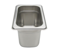 NestWell 1/9 Size Solid 4-Inch Deep 24 Gauge Stainless Steel Anti-Jamming Steam Table Pan