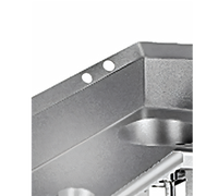 Advance Tabco 2-Inch-Deep Custom Backsplash Modification with Two Anti-Siphon Vacuum Breaker Holes