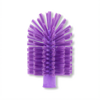 4-Inch Diameter Pipe & Valve Brush with Purple Polyester Bristles