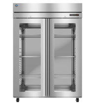 Hoshizaki Steelheart 2-Section Heated Pizza Holding Cabinet with Full Glass Doors, 55-Inch Wide