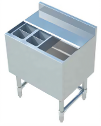 Sapphire 24-Inch Wide Underbar Ice Bin with 10-Circuit Cold Plate, 77-Lb Capacity