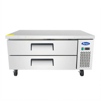 Atosa Refrigerated Chef Base with 2 Drawers, 48-2/5 Inch Wide, Stainless Steel
