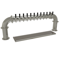 Countertop Air-Cooled 12-Faucet Pipe Pass-Thru Draft Dispensing Tower