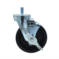 BK Resources 5SBR-4ST-LDP-TLB Shelf Casters & Leveling Feet