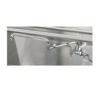 Town Equipment Double-Jointed Wall-Mount Pot Filler Faucet with Wrist Handle, 6-Inch Spout