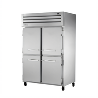 True SPEC SERIES Two-Section Reach-In Refrigerator with 4 Locking Half Doors