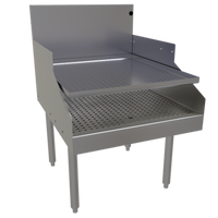 Glastender Recessed Free-Standing Stainless Steel Drainboard, 24