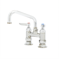 T&S Brass B-0228-CR Double-Handle Deck Mount Pantry Faucet with 6-Inch Swing Nozzle