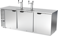 Beverage-Air DD94HC-S 94-Inch Direct Draw Draft Beer Cooler with 3 Solid Doors, 2 Dual-Faucet Towers, and 5 Half-Barrel Keg Capacity