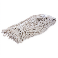 Flo-Pac #32 Wet Mop Head, 8-Ply Cut-End Cotton Yarn, 1-1/4 Inch Textured Polyester Band