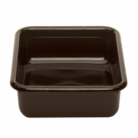 Cambro Cambox 15 x 20 Flat-Bottom Dark Brown Plastic Bus Tub