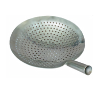 Mandarin 12-Inch Round Perforated Stainless Steel Strainer with 5-Inch Handle