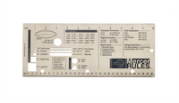 Mercer Rules Two-Sided Stainless Steel Culinary Measurement Tool, 12-1/4 x 5 Inches