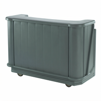Cambro CamBar BAR650191 Economy System Portable Beverage Bar with 80-lb Ice Sink and 7-Bottle Speed Rail, Granite Gray