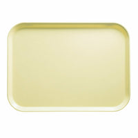 Cambro Camtray Rectangular Fiberglass Fast Food & Cafeteria Tray, 8 x 9-7/8 Inches, Lemon Chiffon