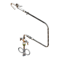T&S Brass Double Pantry Pot Filler Faucet, Deck Mounted, Single Hole, 60-Inch Hose