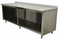 Advance Tabco Special Value Series 108-Inch x 24-Inch 16-Gauge Stainless Steel Open Base Work Table with 5-Inch Backsplash