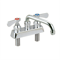 OptiFlow Heavy Duty Solid Body Deck-Mount Manual Faucet with 10-Inch Swing Spout, 4-Inch Centers