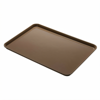 Cambro Camlite® Rectangular Fiberglass Cafeteria Tray, Tan, 12-3/4 x 20-7/8 Inches
