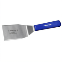 Dexter-Russell Cool Blue Sani-Safe 4 x 3 Inch Solid Hamburger Turner