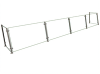 Hatco Flav-R-Shield EP15-144 Full-Service Pass-Over Sneeze Guard, 4-Bay, 144 x 18 x 22 Inches