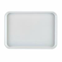 Cambro Rectangular Fiberglass Market Tray, White, 12-5/8 x 17-3/4 Inches