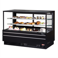 Turbo Air TCGB-72UF-W(B)-N 72-1/2 Inch See-Thru Refrigerated Bakery Display Case