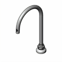 T&S Brass B-0545-F15 Swivel Deck-Mount Gooseneck Spout with Plain End Outlet, 1.4 GPM