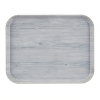 Cambro Décor Series Camtray Rectangular Fiberglass Cafeteria Tray, 18 x 14, Stonewash Gray