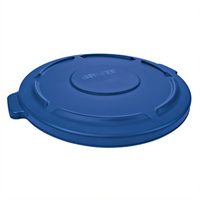 Rubbermaid BRUTE 32-Gallon Blue Self-Draining Trash Can Lid