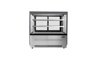 Atosa RDCS-48 Floor Model Refrigerated Square Display Case, 15.1 Cu. Ft., Self-Contained Rear Mount