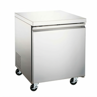 Omcan USA 27-Inch Under Counter Reach-In Refrigerator, 1 Section, 6.3 Cu. Ft.