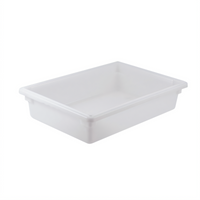 Winco PFFW-6 Full-Size White Polypropylene Food Storage Box, 6-Inch Deep, 9 Gallon