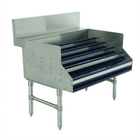 Advance Tabco Prestige Freestanding 5-Step Stainless Steel Liquor Bottle Display Unit