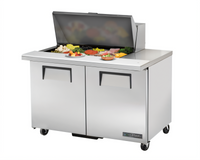 True Mega Top 48-Inch Sandwich/Salad Prep Table with 15-Pan Top and 2 Doors