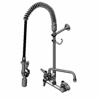 T&S Brass EasyInstall Wall-Mount Pre-Rinse Unit with Add-On Faucet and 12-Inch Swing Nozzle