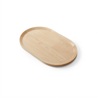 American Metalcraft Lyselle Collection Oval Maple Wood Serving Board, 21-5/8 x 13-1/2 Inches