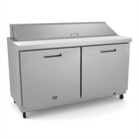 Kelvinator Commercial Two-Section Refrigerated Sandwich/Salad Prep Table, 61-1/4 Inch, 16 x 1/6 Pan Capacity