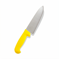 Crestware 10-Inch High Carbon German Steel Stamped Cook's Knife with Yellow Polypropylene Handle