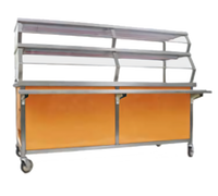 Eagle Director's Choice Solid Top Serving Unit with Stainless Steel Top and Laminated Front Panel, 96 x 30 x 34 Inches