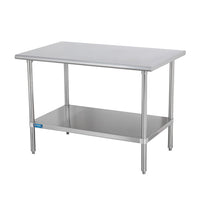 30 Inch x 30 Inch 18-Gauge Stainless Steel Corner Work Table with Adjustable Undershelf