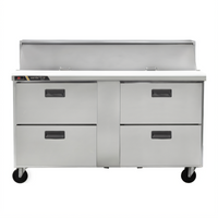 Centerline by Traulsen CLPT-6024-DW 60-Inch Compact Mega Top Refrigerated Prep Table with 4 Drawers