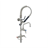 EverSteel Stainless Steel Single-Hole Deck Mount Pre-Rinse Unit with 6-Inch Swing Nozzle and 24-Inch Hose