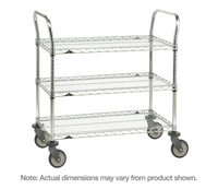 Metro Super Erecta SP Heavy Duty 3-Shelf Bus Cart, 36 x 21 x 39 Inches, Stainless Finish