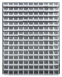 Quantum Wall-Mounted Louvered Panel Starter Unit with 165 Clear Bins