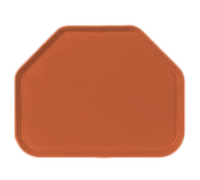Glasteel Trapezoid Fiberglass Cafeteria Tray, 18 x 14 Inches, Orange