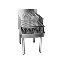 CHOICE 24-Inch Freestanding Stainless Steel Recessed Drainboard with Backsplash and Perforated Shelf